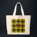 McLeod Tartan, Badge, and Motto Tote Jumbo Stoffbeutel<br><div class="desc">McLeod tartan pattern with official McLeod badge and motto.</div>