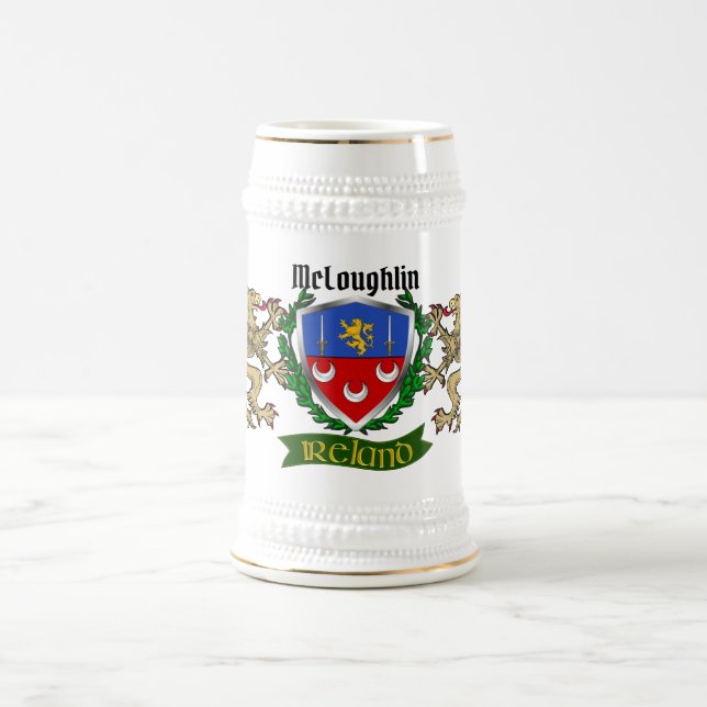 McLoughlin/Loughlin Irish Shield Bierglas (Mittel)