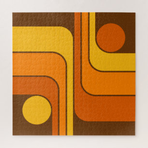 MCM 1970er Jahre Retro-Stil geometrisches Design Puzzle