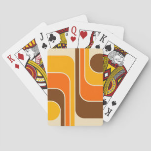 MCM 1970er Retro-Stil geometrisches Streifendesign Spielkarten