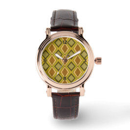 MCM Art Deco Diamantmuster Armbanduhr