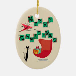 Mcm-Atomära-Weihnachtsverzierung Keramik Ornament