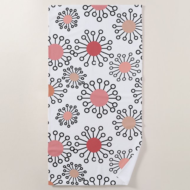 MCM-Blume Strandtuch (Vorderseite)