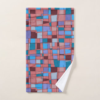 MCM Geometrisches Handtuch - Berry & Teal