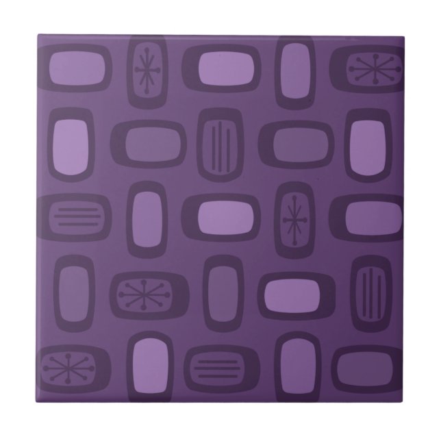 MCM gerundete Rechtecke im Mittelalter Lila Fliese (Vorderseite)