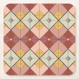 MCM Gold Pink Diamond Muster Untersetzer Set