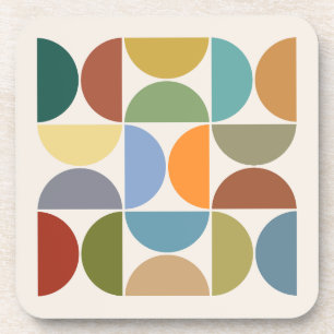 MCM Halbkreisfarbe auf dem Cremeplatz Getränkeuntersetzer