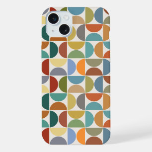 MCM-Halbkreismuster Farbe auf Creme iPhone 15 Plus Hülle