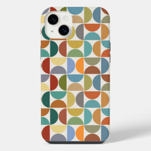 MCM-Halbkreismuster Farbe auf Creme iPhone 14 Plus Hülle