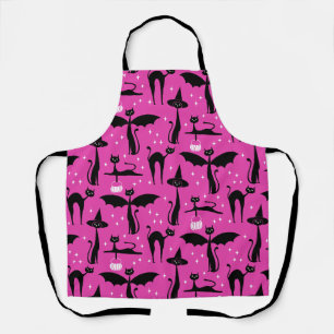 MCM Halloween-Kostüm Minimalist Katzen Rosa Schürze