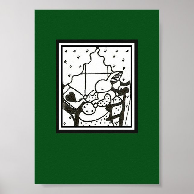MCM-Hasen-Druck Poster (Vorne)