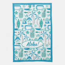 MCM Hawaiian Village - Blue Geschirrtuch