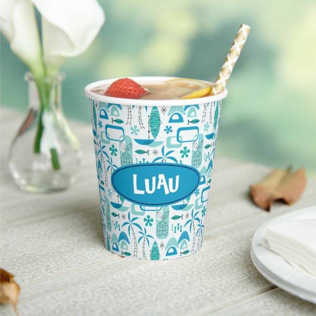 MCM Hawaiian Village – Blue Pappbecher (In Situ)