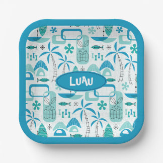 MCM Hawaiian Village – Blue Pappteller