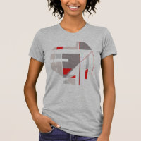 MCM-inspiriert geometrische, rote, graue Kreise, A