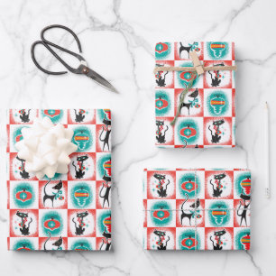 MCM Katzen Weihnachtsgeschenkpapier Geschenkpapier Set