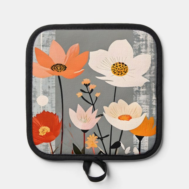 MCM Mixed Media-Blume Topflappen (Vorderseite)