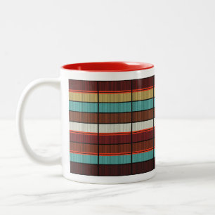 MCM Mod Midjahrhundert Mad Men Style Strips Zweifarbige Tasse