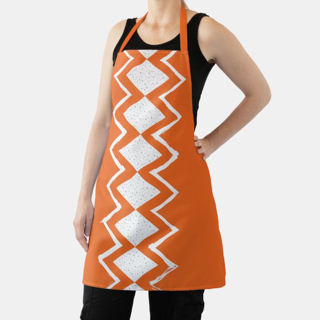 MCM Orange Terracotta Mitte des Jahrhunderts Moder Schürze (InSitu)