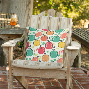 MCM Retro Apfel-Orchard-Muster Kissen