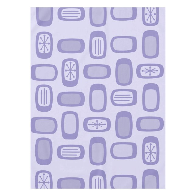 MCM-Rundrechtecke-Lavendel des mittleren Jahrhunde Tischdecke (Vorderseite)