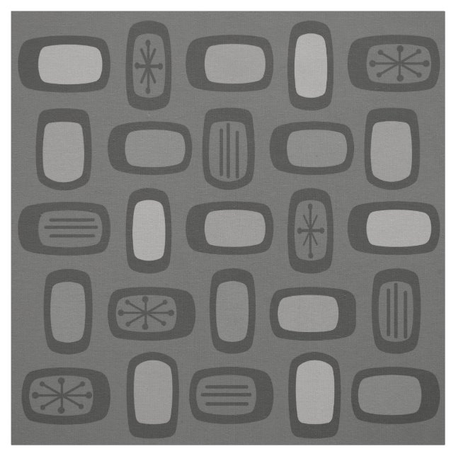 MCM Rundwinkel Asche Grau Stoff (Muster)
