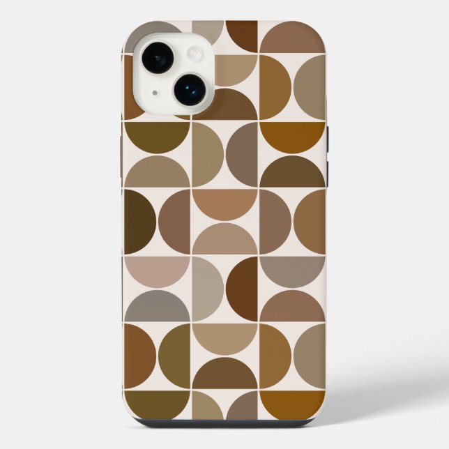 MCM Semicles Browns+Cream Big Pattern iPhone Hülle (Rückseite)