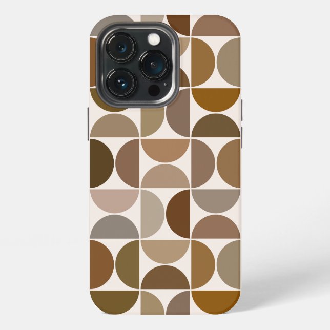 MCM Semicles Browns+Cream Big Pattern iPhone Hülle (Hinten)