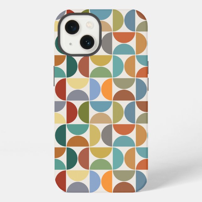 MCM simuliert Musterfarbe auf Creme iPhone Hülle (Rückseite)