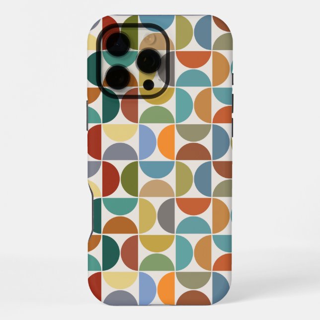 MCM simuliert Musterfarbe auf Creme iPhone Hülle (Rückseite)