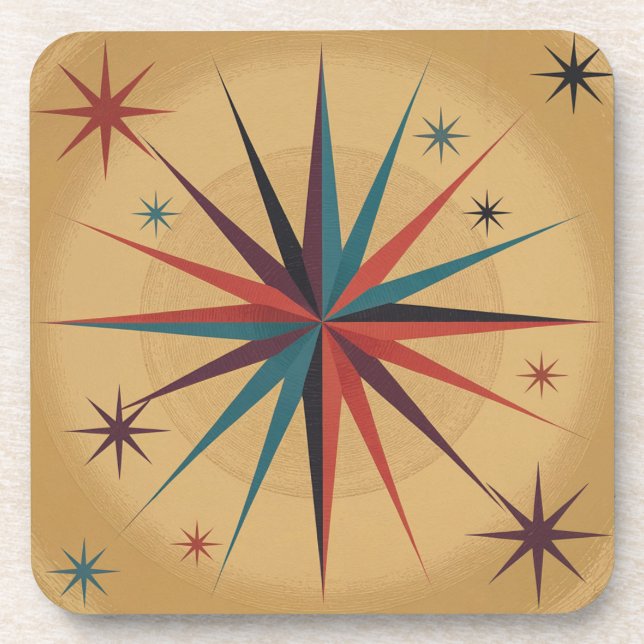 MCM Sternexplosion Gold Untersetzer Set (Vorderseite)
