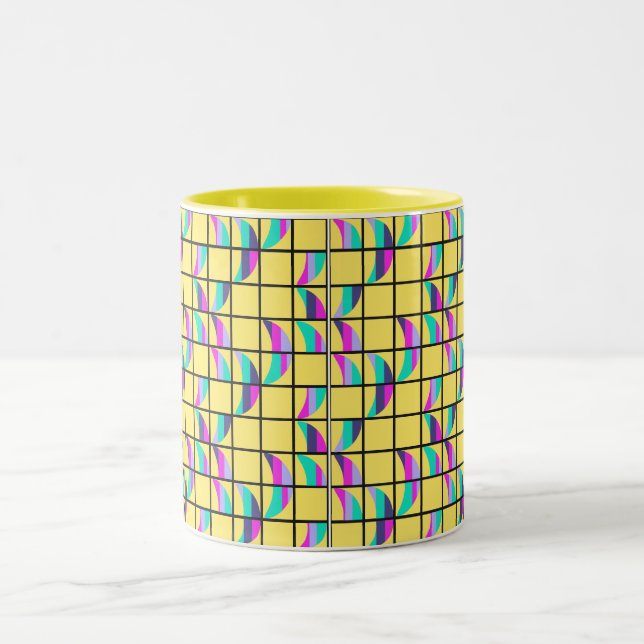 MCM Tic-Tac-Toe Zweifarbige Tasse (Mittel)