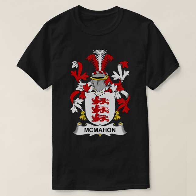 McMahon Coat of Arms Familienwappen T-Shirt (Design vorne)