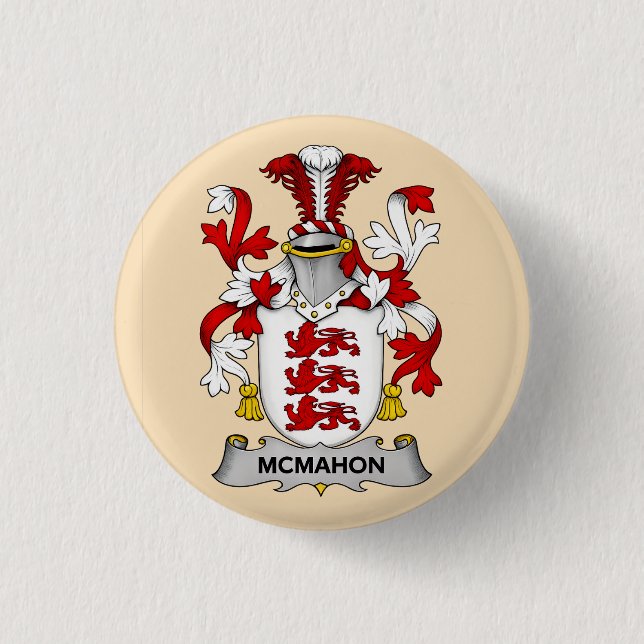 McMahon Familien Wappen Knopf  Button (Vorderseite)