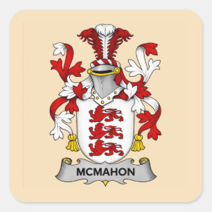McMahon Familienwappen Quadratischer Aufkleber