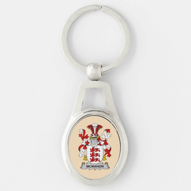 McMahon Family Coat of Arms Keychain Schlüsselanhänger (Vorderseite)