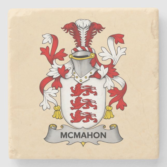 McMahon Family Coat of Arms Stone Coaster ( Steinuntersetzer (Vorderseite)