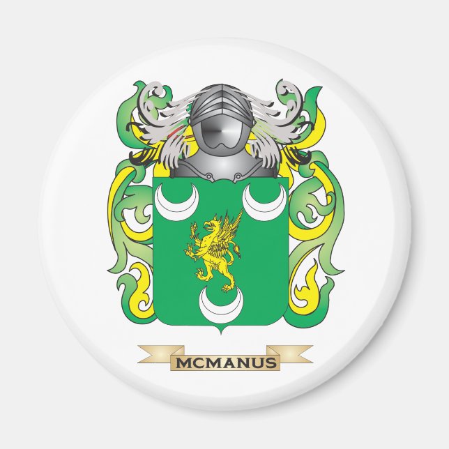 McManus-Wappen (Familienwappen) Magnet (Vorne)