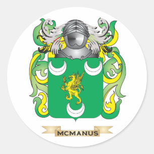 McManus-Wappen (Familienwappen) Runder Aufkleber