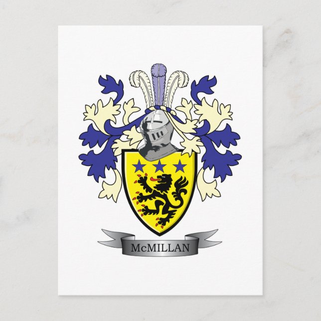 McMillan-Familienwappen-Wappen Postkarte (Vorderseite)