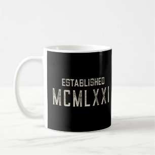 MCMLXXI 1971 Jahr in römischen Zahlen Kaffeetasse