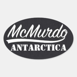 McMurdo, Antarktis-Aufkleber Ovaler Aufkleber