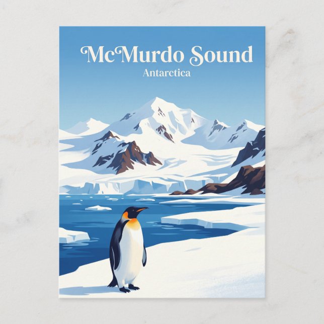 McMurdo-Sund Antarktika Postkarte (Vorderseite)