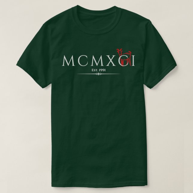 MCMXCI Est  T-Shirt (Design vorne)
