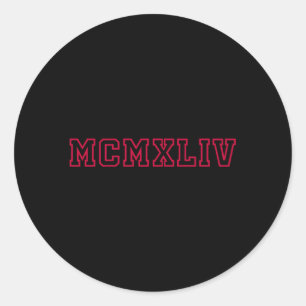 Mcmxliv 1944 Jahr in Ro-Zahlen Geburtsjahr Runder Aufkleber