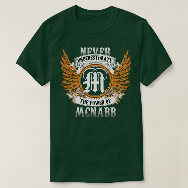 McNabb Name Shirt unterschätzt nie den Power (Design vorne)