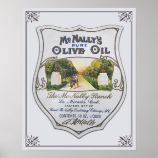 McNally Ranch Olivenöl in La Mirada vintage Poster