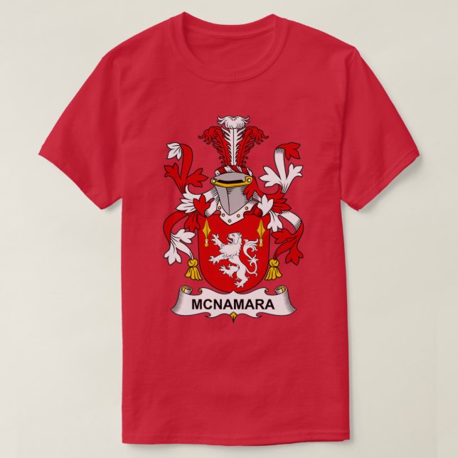 McNamara Coat of Arms Family Crest  T-Shirt (Design vorne)