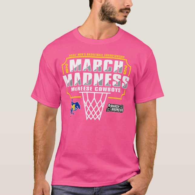 Mcneese Cowboys März Madness 2025 Männerbasketball T-Shirt (Vorderseite)