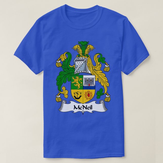 McNeil Coat of Arms McNeil Familienwappen T-Shirt (Design vorne)